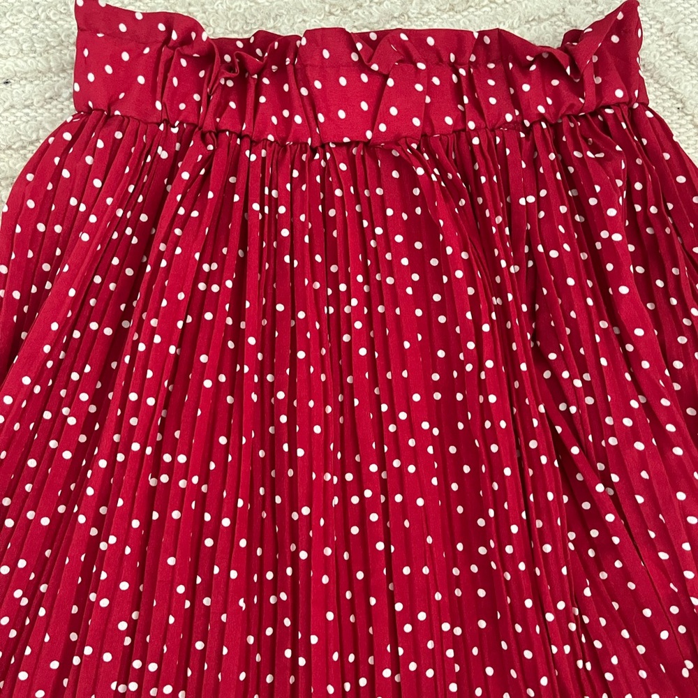 NWT red and white polka dot maxi skirt - Picture 2 of 6